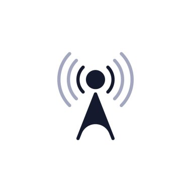 Wifi ağ düzeyi düz simgesi