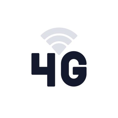 4g ağ bağlantısı düz simgesi