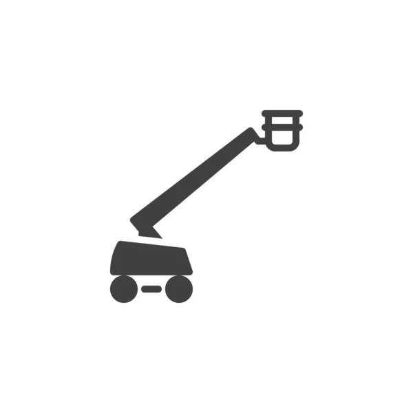 Boom lift machine vector icon — Stock Vector