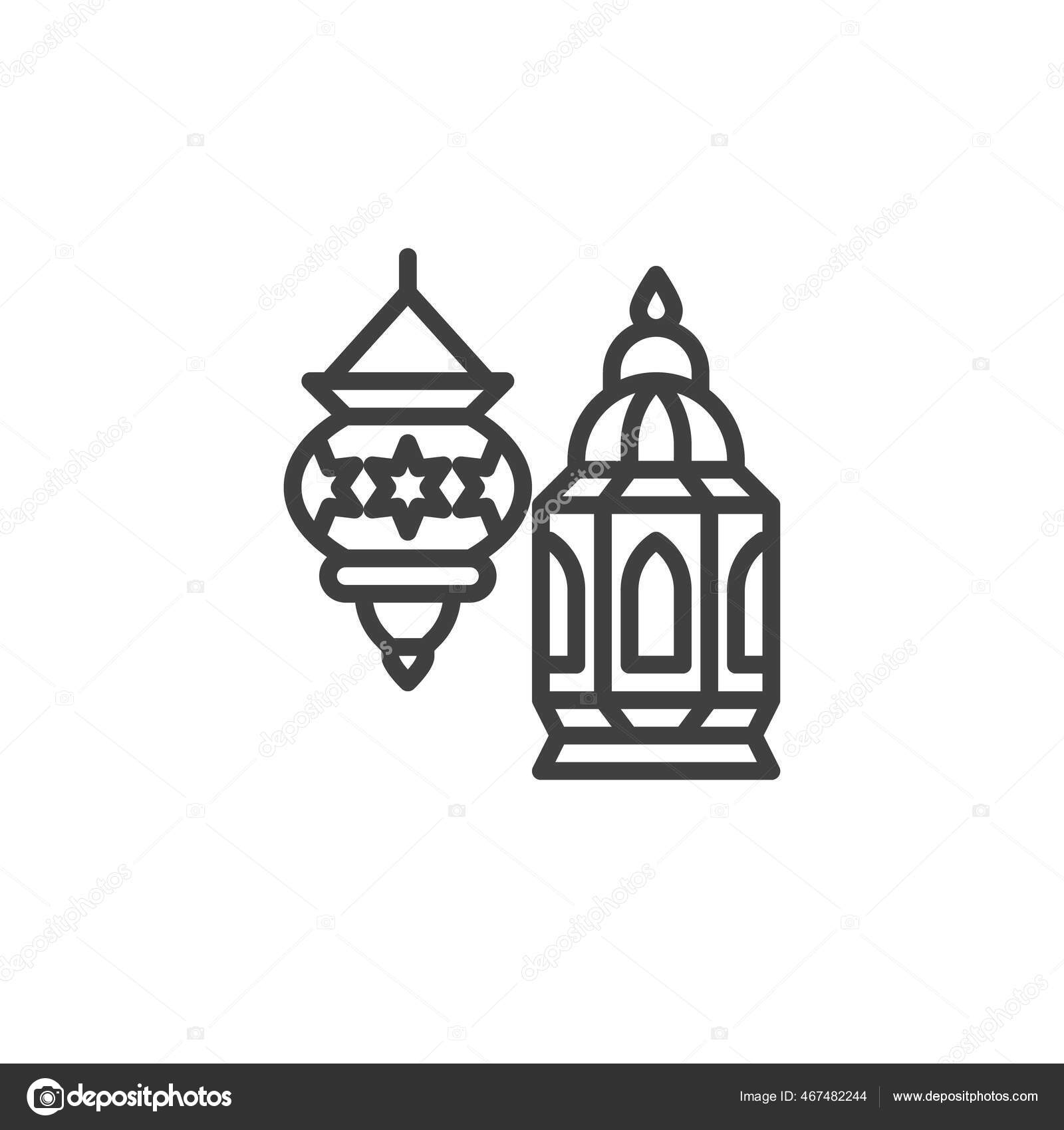 Ramadan-lanternsikonet stockvektor © avicons #467482244, image size:1600x1700
