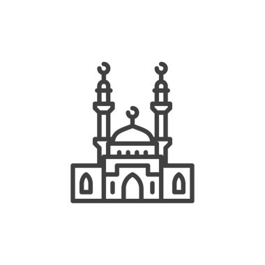 Cami minare çizgisi simgesi