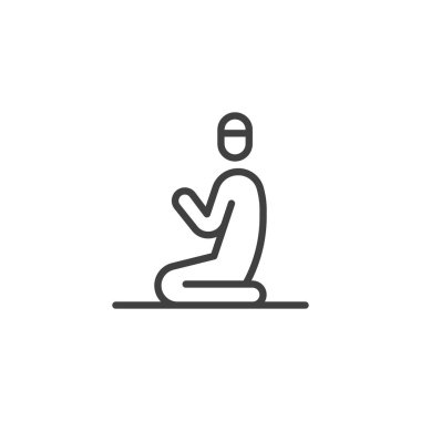 İslami dua çizgisi simgesi