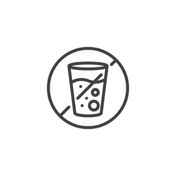 No drinking line icon — Stock Vector