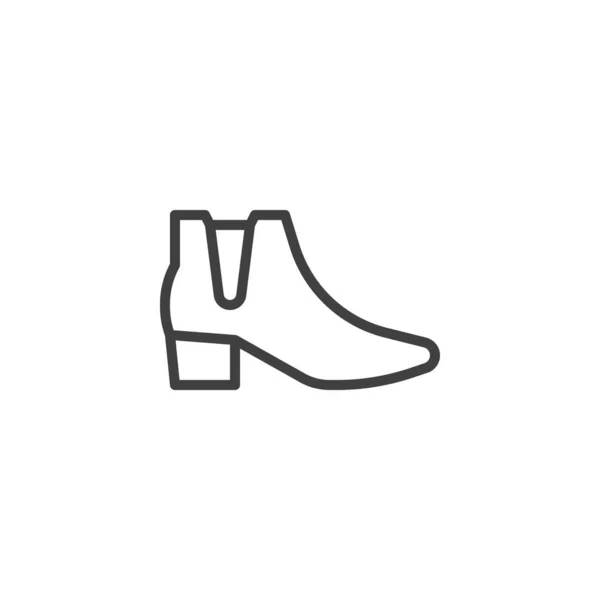 Ankle boots line icon — Stock Vector