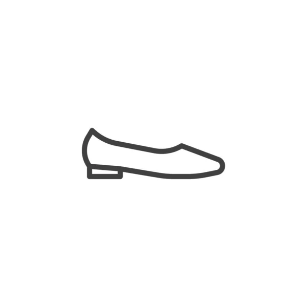 Ballet slippers lijn pictogram — Stockvector
