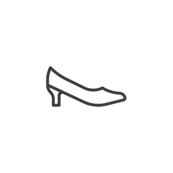 Femmes court chaussures ligne icône — Image vectorielle
