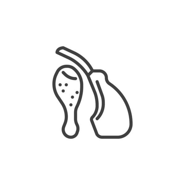 Icono de línea de departamento de carne — Vector de stock