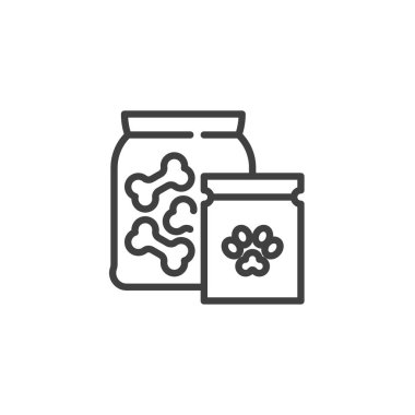 Evcil hayvan mağazası ürünleri çizgisi simgesi