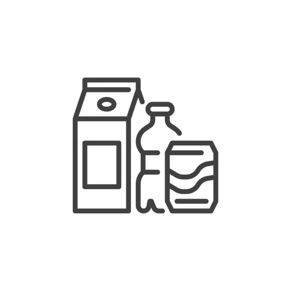 Symbol für Getränke und Getränkelinie — Stockvektor