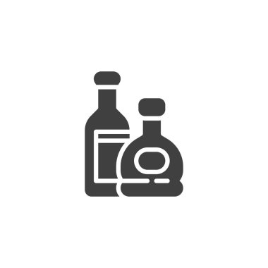 Bira ve şarap bölümü vektör simgesi