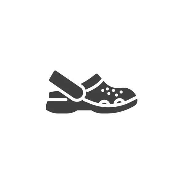 Sandals shoe vector icon — Stock Vector