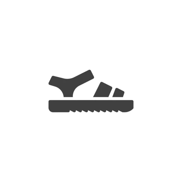 Leather sandals vector icon — Stock Vector