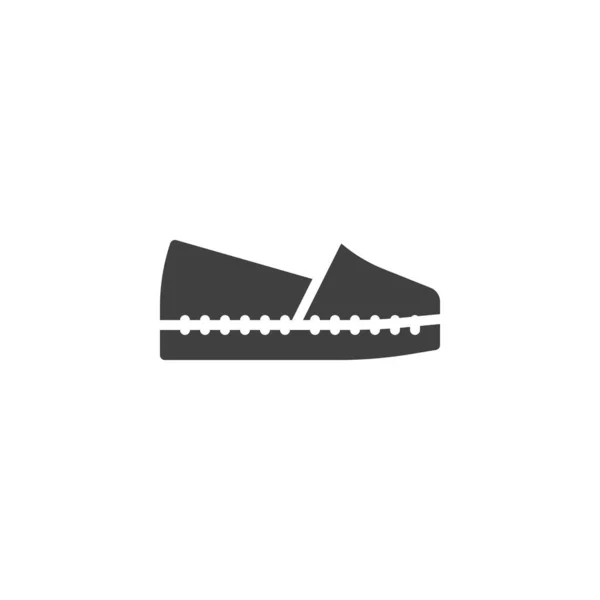 Espadrilles ayakkabı vektör simgesi — Stok Vektör