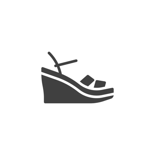 Wedges sandalen vector pictogram — Stockvector