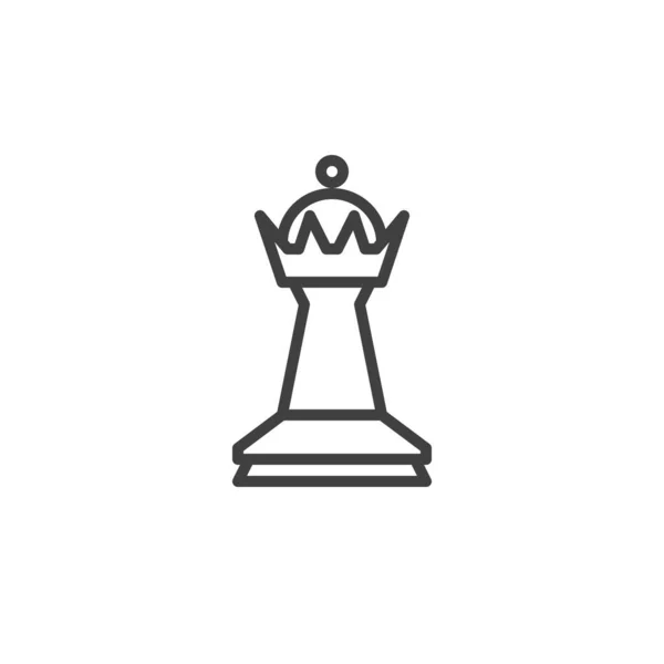 Ikona řádku šachové královny — Stockový vektor