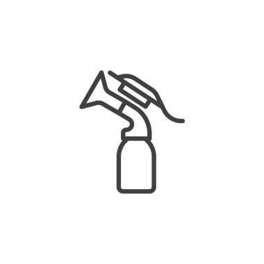 Göğüs pompası şişe hattı simgesi