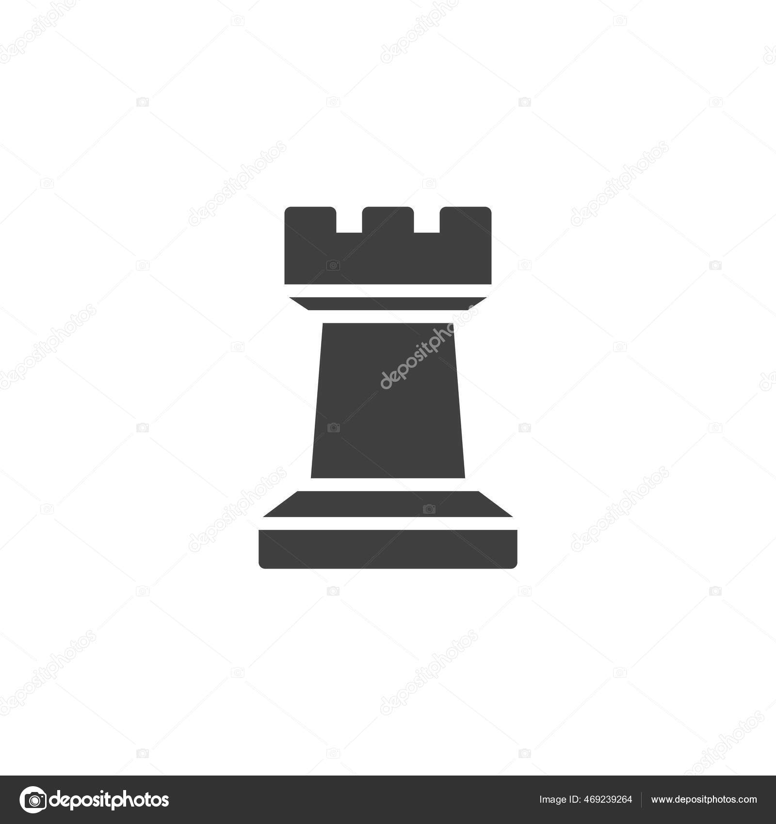 Imagens vetoriais Símbolo de xadrez torre