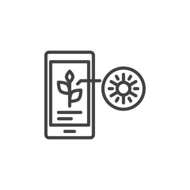 Çiftlik teknolojisi çizgisi simgesi