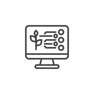 Tarım teknolojisi çizgisi simgesi