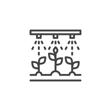 Sulama sistemi çizgi simgesi