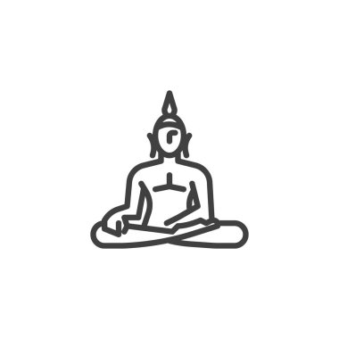 Buda çizgisi simgesi heykeli