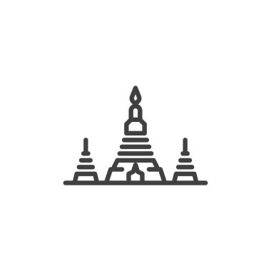 Wat Arun tapınağı çizgisi simgesi