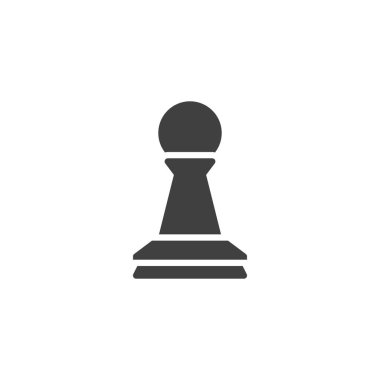 Satranç piyon vektör simgesi