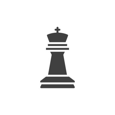 Kral satranç taşı vektör simgesi
