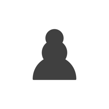 Piyon satranç taşı vektör simgesi