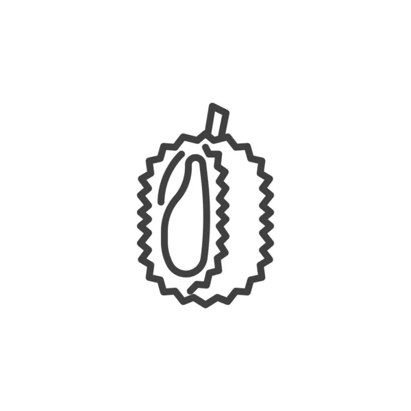 Icono de línea de fruta Durian — Vector de stock
