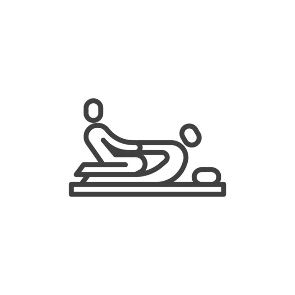 Thai massage line icon — Stock Vector
