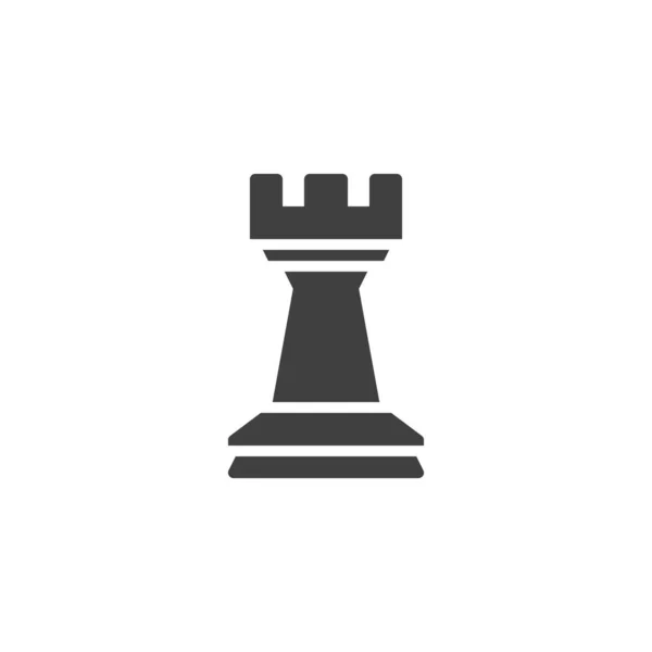 Icono de vector de torre de ajedrez — Vector de stock