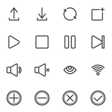 UI, UX çizgi simgeleri ayarlandı