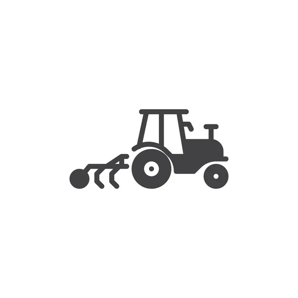 Tractor cultivator vector icon — Stock Vector
