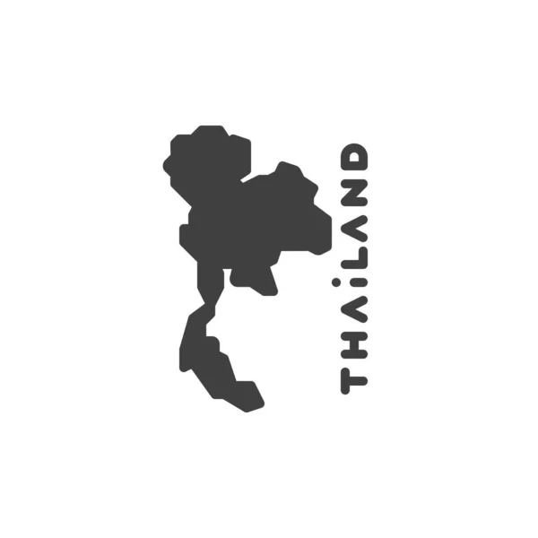 Tailandia mapa vector icono — Vector de stock