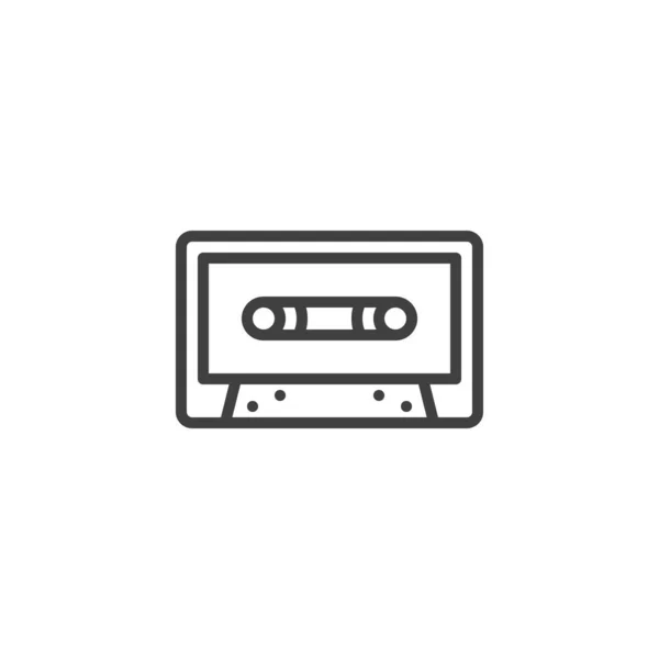 Cassette tape line icon — Stock Vector