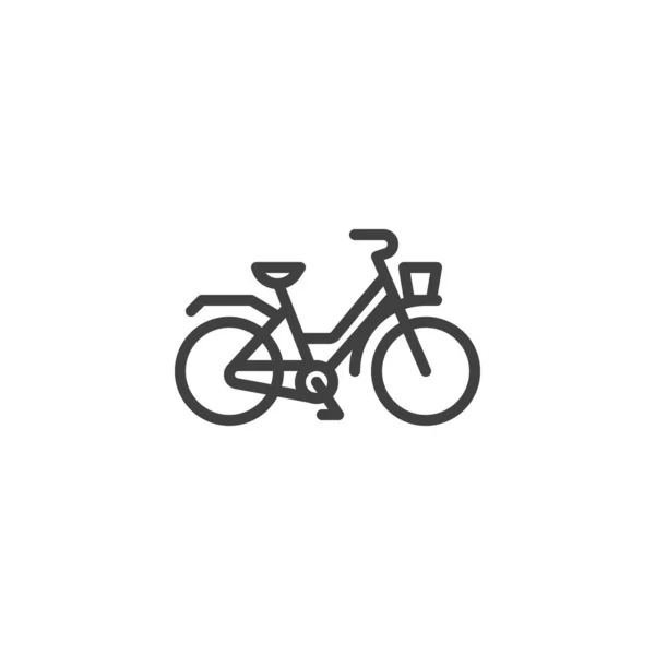 Icono de línea de bicicleta retro — Vector de stock