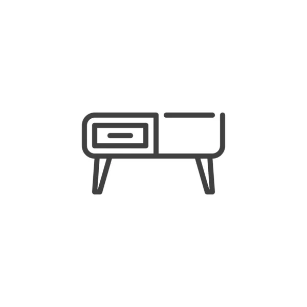 Icono de línea de aparador retro — Vector de stock