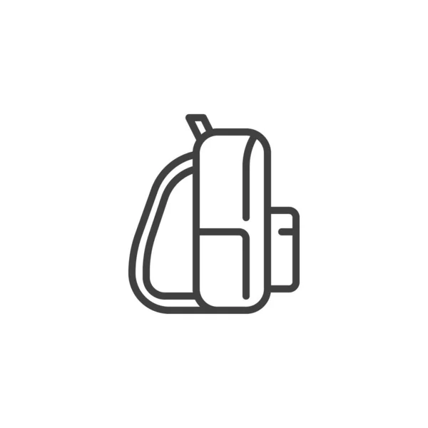 Ícone de linha de mochila elegante —  Vetores de Stock