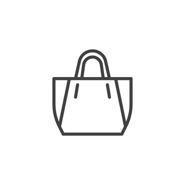 Femme sac à main ligne icône — Image vectorielle