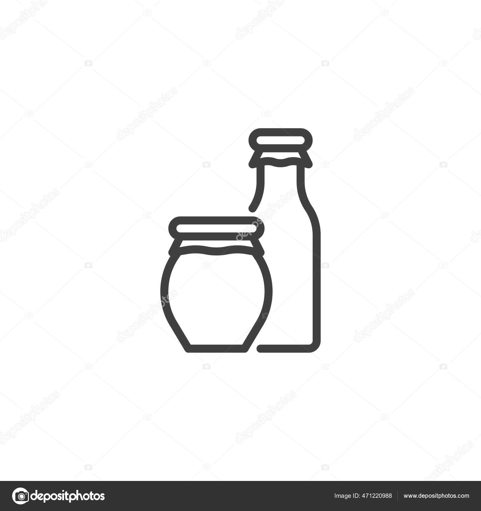 Icono de línea de productos lácteos Vector de stock #471220988 de ©avicons, image size:1600x1700