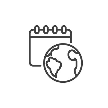 Dünya çevresi gündüz çizgisi simgesi