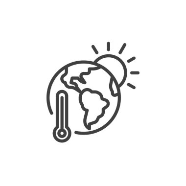 Küresel ısınma çizgisi simgesi