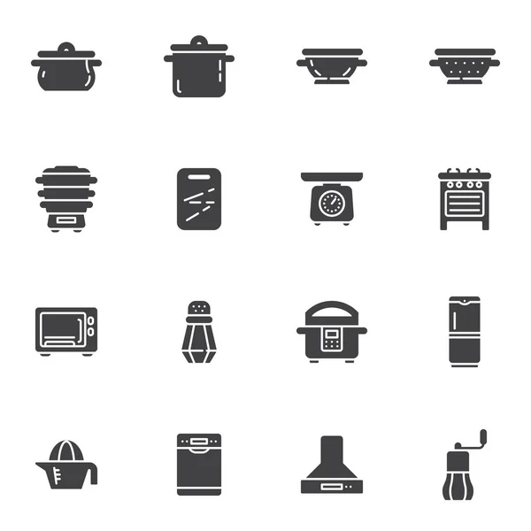 Set icone vettoriali elettrodomestici da cucina — Vettoriale Stock