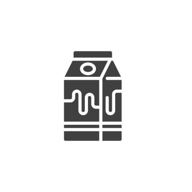 Süt kutusu paket vektör simgesi