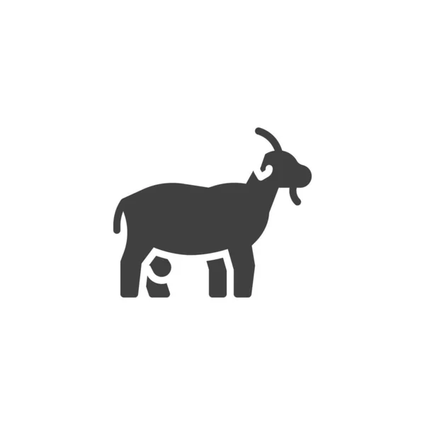 Goat animal vector icon — Stock Vector