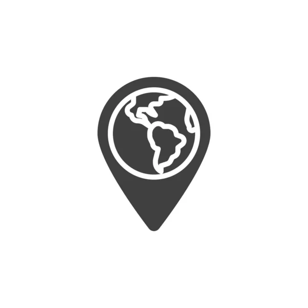 Globe pin vector icon — Stock Vector