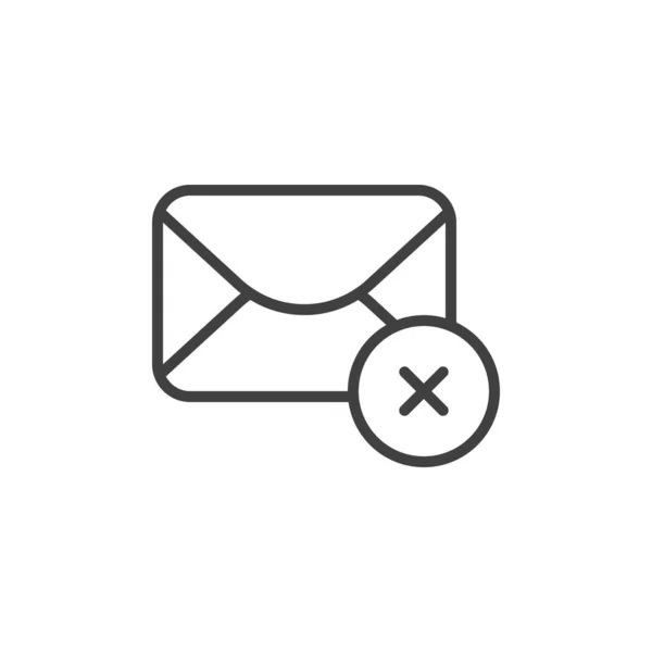 Rejeter l'icône de ligne e-mail — Image vectorielle