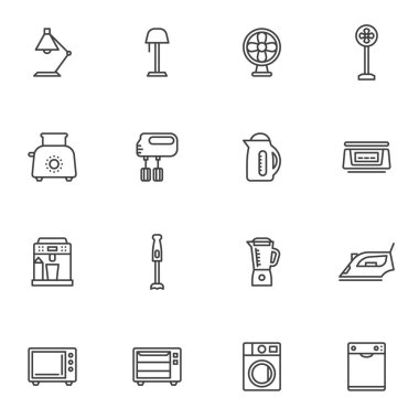 Ev aygıtları satır simgeleri ayarlandı