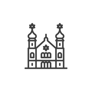 Sinagog inşa çizgisi simgesi
